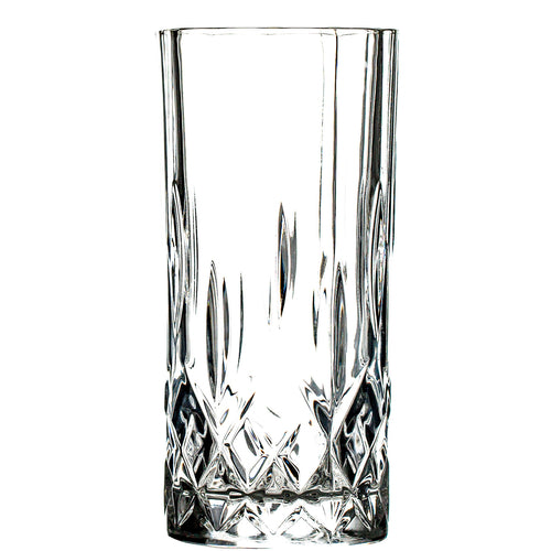 Hospitality Brands Monarch Hi-Ball Glass, 12 oz., 6''H, 2-3/4'' dia., lead-free Eco Crystal glass, clear