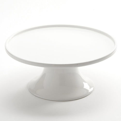 Serving Stand, 12'' dia. x 5-1/4''H, round, porcelain, white