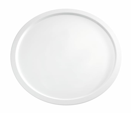 Tray, 12-1/4'' dia. x 1-1/4''H, small, round, stackable, dishwasher safe, melamine, white, Pure, APS Germany