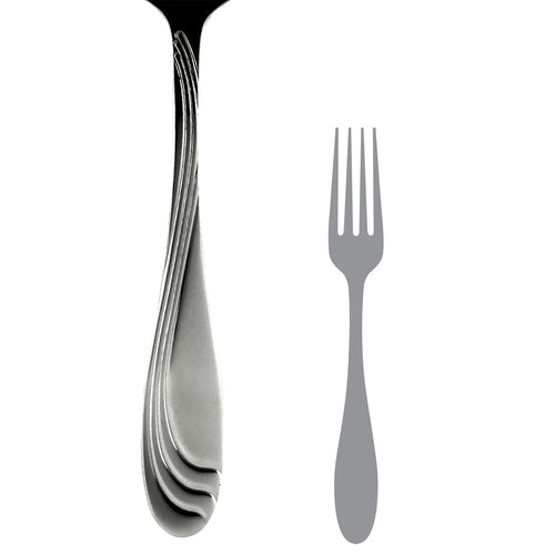 Dessert/Salad Fork, 6-5/8'', 18/10 stainless steel, Folio Flatware, Wave