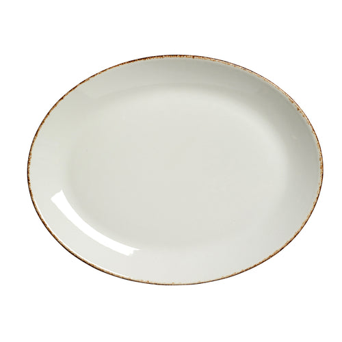 OVAL DISH 30.5 CM 12 IN COUPE BROWN DAPPLE