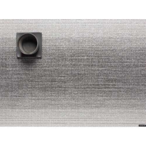 Ombre Table Mat, 14'' x 19'', Silver, Microban antimicrobial protection, TerraStrand woven vinyl