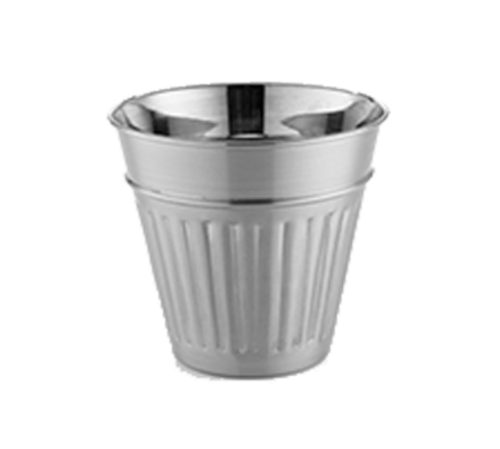 Table Top Trash Can, 32 oz., 5'' dia. x 4-7/8''H, stainless steel, brushed finish