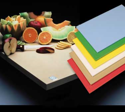 Rubber Cut Cutting Board, 48'' x 72'' x 3/4'', non-toxic & non-absorbent, tan, high density food grade synthetic rubber