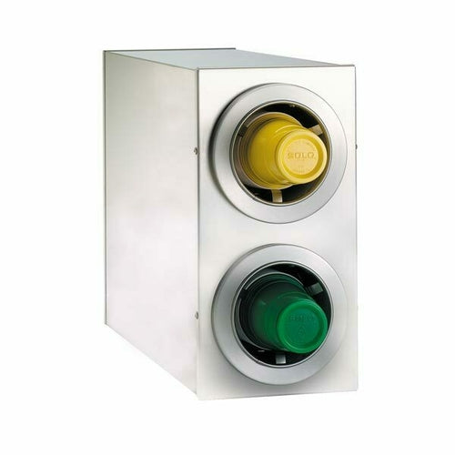 Countertop Cup Dispensing Cabinet with (2) ADJ-2F - Stainless Steel