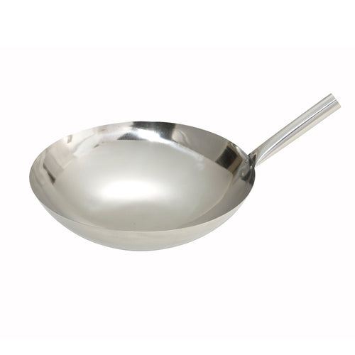 Wok 16'' Ss Mirror Finish Riveted Joint Handle