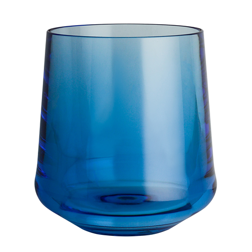 Wine Glass, 12 oz., (H 4''; T 3''; M 3-3/8''; T 3''; B 1-3/4'') stemless, Polycrystal, Aspen, Summit Blu