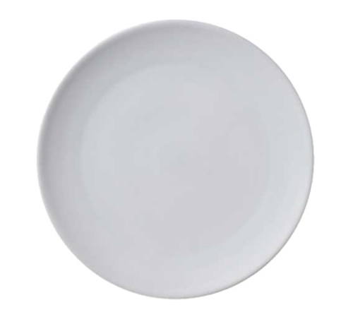 Pizza Plate, 13-1/4'' dia., round, coupe, rolled edge, bright white, Universal, Market Buffet Collection