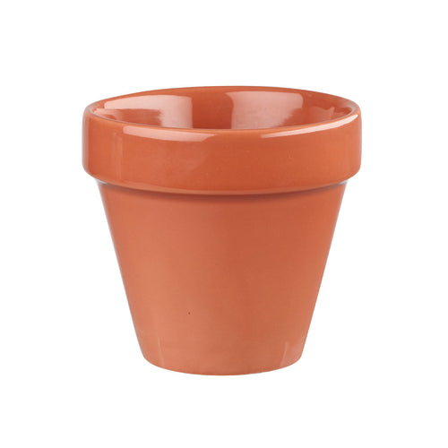 Plant Pot, 17 oz., 4-1/8'' dia. x 4-1/4''H, round, ceramic, Churchill Super Vit, Paprika