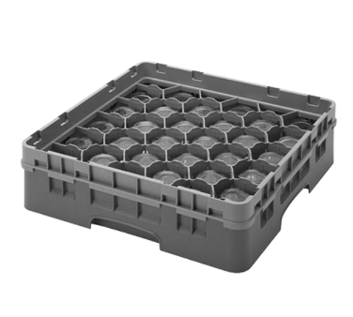 Camrack Glass Rack, with soft gray extender, full size, 19-3/4'' x 19-3/4'' x 5-5/8'', (30) compartments, 3-1/8'' max. dia., 3-5/8'' max height, Sherwood green,