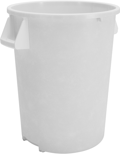 Bronco Waste Bin Trash Container, 32 gallon, white