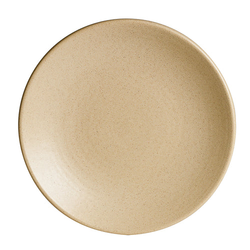 Plate, 7-1/2'' dia., round, coupe, embossed, fully vitrified china, Anfora, Chena Sand
