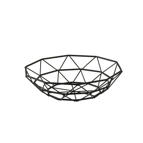 8'' Round Delta Series Wire Basket, Black