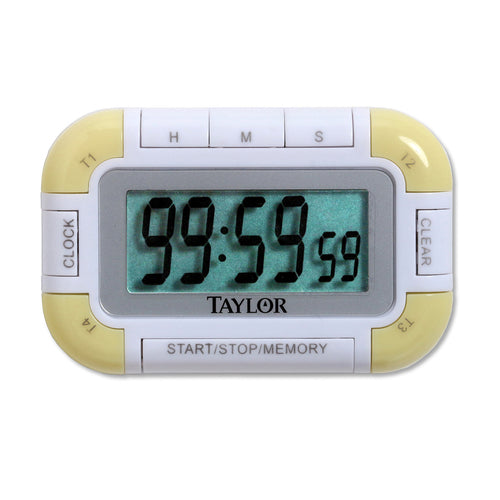 Compact 4-event Digital Timer 0.8'' Lcd Readout 12/24 Hour Clock Feature