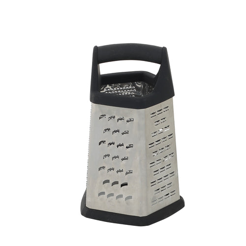 Cheese Grater HD S/s 5-sided W/blk Handl Soft Grip