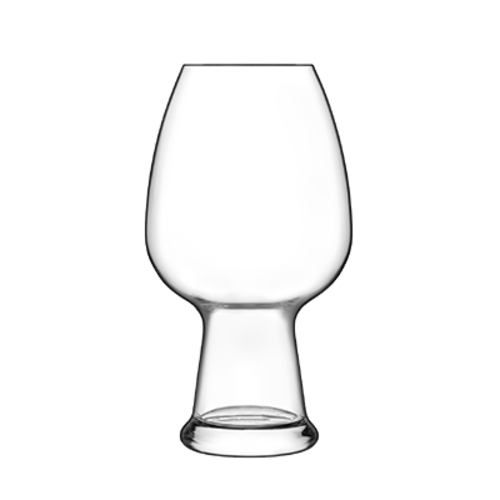 Wheat Beer Glass, 26.5 oz., 7-3/8''H x 4''W, with foam control system etchings on bottom of glass Birrateque by Luigi Bormioli