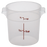Storage Container, round, 1 qt., 6-1/16'' dia. x 5''H, translucent, polypropylene, NSF