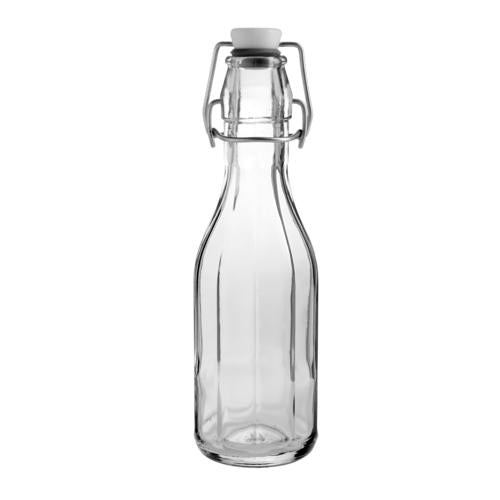 Swing Top Bottle, 250 ml, annealed glass, Arcoroc (H 7-7/8''; T 1-1/8''; M 2-1/2''; B 2-1/8'')