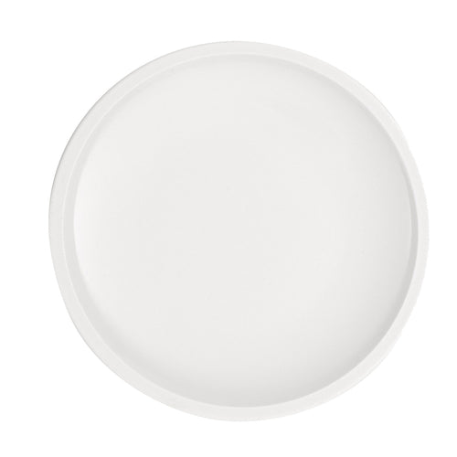 Plate, 6-1/4'' dia., round, flat, coupe, premium porcelain, white, Artesano