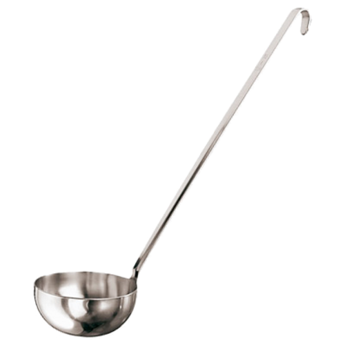 Ladle, 16 oz.,4-3/4'' dia. bowl, 15-3/4'' handle,one piece, 18/10 stainless steel, NSF