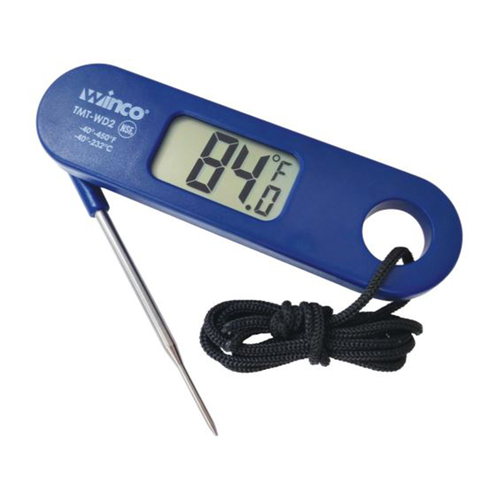 Digital Thermometer, folding probe, -40to 450F, 1.5mm dia. probe, NSF