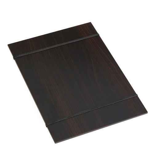 Menu Board, 9''W x 12-1/2''H, rubber band board, wood, espresso