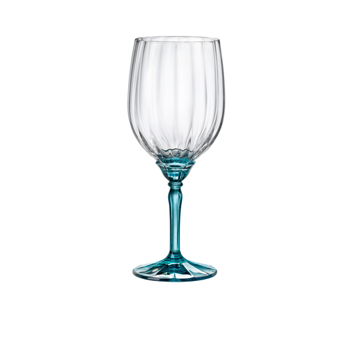 Stemware Glass, D 3.625'' H 8.75'' (18.125 oz), Glass, Blue, Bormioli Rocco, Florian