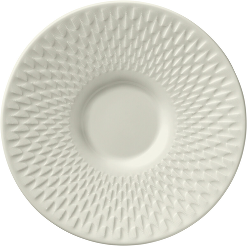 Saucer, 5.4''  dia., round with rim relief, porcelain, Purity Reflections by Bauscher