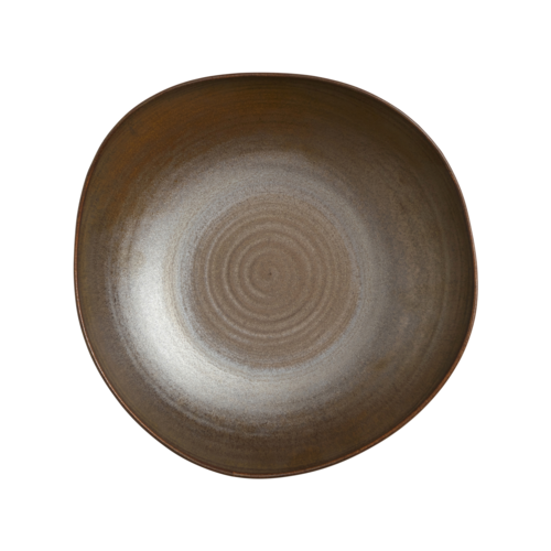 Bowl, 32 oz. (1 qt.), 8-3/4'' dia. X 2-3/8''H, round, porcelain, Folio, Alpha Ceram, Patina Bronze