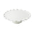 Cake Stand, , Pearl White, 13-1/2'' dia. x 4''H, round, scalloped, with pedestal, Sandstone