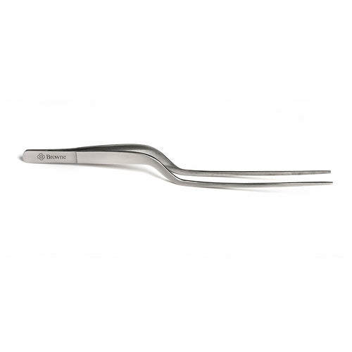 Precision Tongs 8'' (20.32 Cm) Offset Serrated Tip