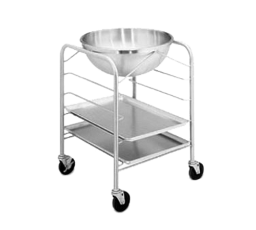 Bowl Stand/Dolly, mobile, with tray slides, for use with 79300 30 quart mixing bowl, welded stainless steel, NSF, Made in USA