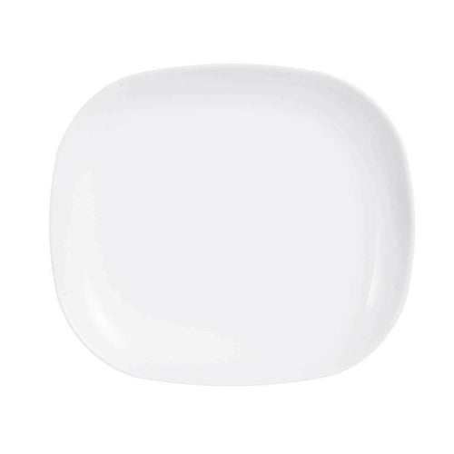 Plate, 8-1/4'' x 7-1/4'', glass, Arcoroc, Opal, Evolutions, white