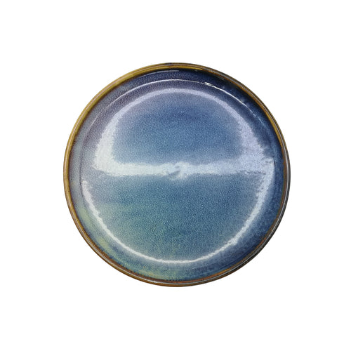 Tavola Salad Plate, 8'' dia. x 1''H, round, porcelain, Marea, aqua blue