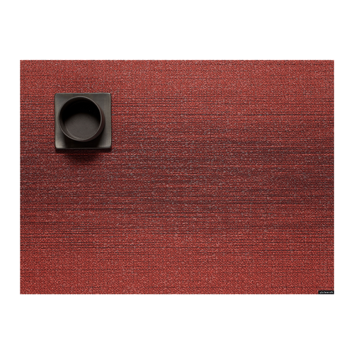 Ombre Table Mat, 14'' x 19'', rectangular, Microban antimicrobial protection, TerraStrand woven vinyl, ruby, Made in USA (minimum order 4 each)