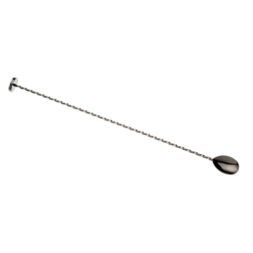 Bar Spoon with Muddler, 15 3/4'' (40.0 cm), Black