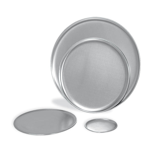 Pizza Plate, 17'' dia., round, solid, coupe, 1.0 mm thickness, 18 gauge, aluminum