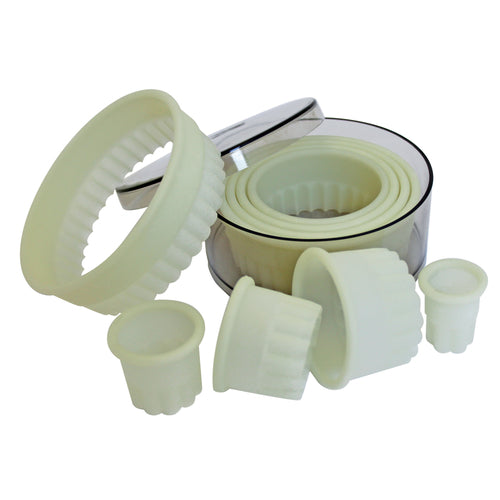 Pastry Cutter Set  round  fluted  9-piece