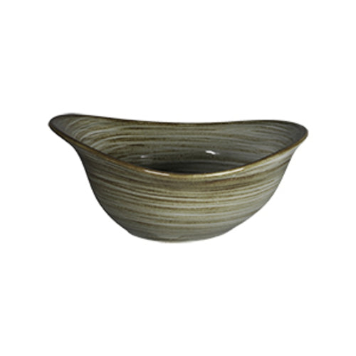 Spot Bowl, 17.58 oz., 7-1/10'' dia., organic shape, deep, porcelain, peridot