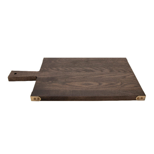 13'' x 9.5'' Rectangular Ash Wood Serving Board with Handle