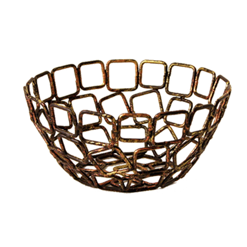 Wireware Coppered Link Bowl 5-1/2'' Dia.