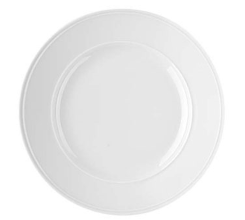 PLATE 6.5'' WHT COME4TABLE FLAT STEEP RIM