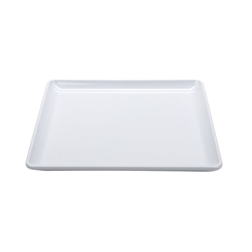 9.5'' Square Coupe White Melamine Plate, G.E.T. Midtown