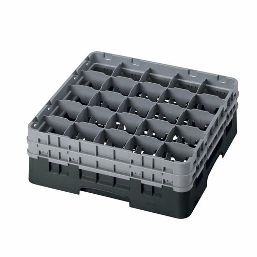 Camrack Glass Rack, With (2) Soft Gray Extenders, Full Size, Low Profile, 19-3/4''X 19-3/4'' X 7-1/4'' Black
