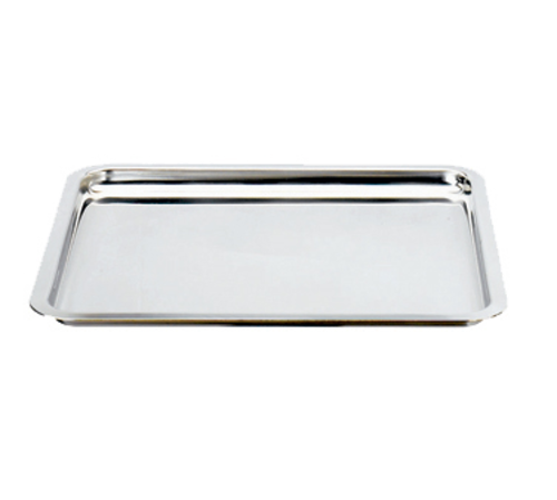 Tray, without handles, 13-3/4'' x 11-3/4'', rectangular, 18/10 stainless steel, Arthur Krupp, 663 Series