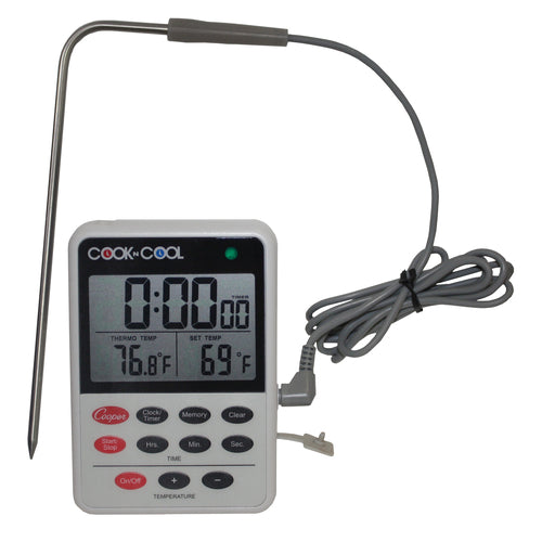 Cook N Cool Digital Thermometer And Timer 6-1/2'' Probe -25 To 392f