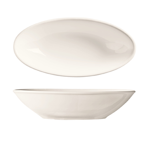 Bowl, 20 oz., 8-1/2'' x 5-3/8'', oval, porcelain bright white, Porcelana Infinity