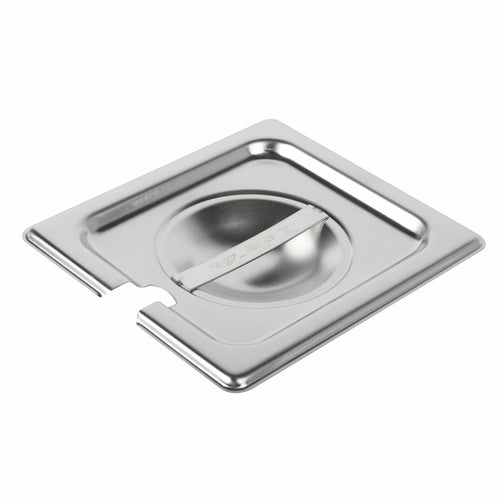 Super Pan V Steam Table Pan Cover 1/6 Size Stainless Steel