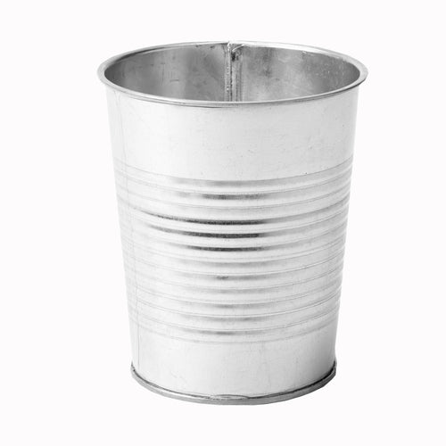 Soup Can, 20 oz., 4'' dia. x 4-1/2''H, round, without handle, galvanized (hand wash only)