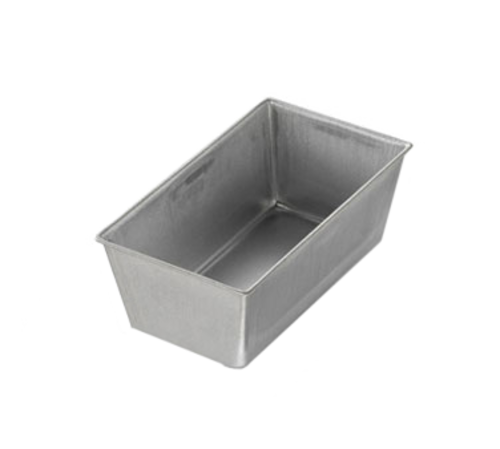 Bread Pan, single, 5-5/8'' x 3-1/8'' x 2-3/16'', curled rim, seamless, hand wash recommended, 26 gauge aluminized steel, AMERICOAT ePlus silicone glaze